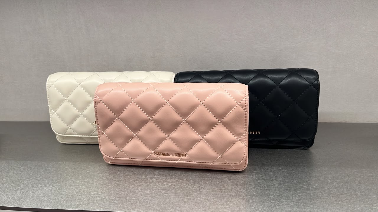 Charles & Keith Quilted Long Wallet / Clutch Collection