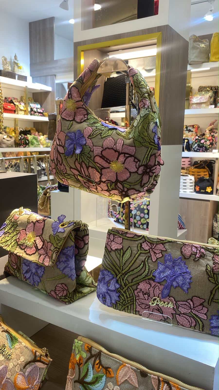 Posh Embroidery Floral Bag Bangkok