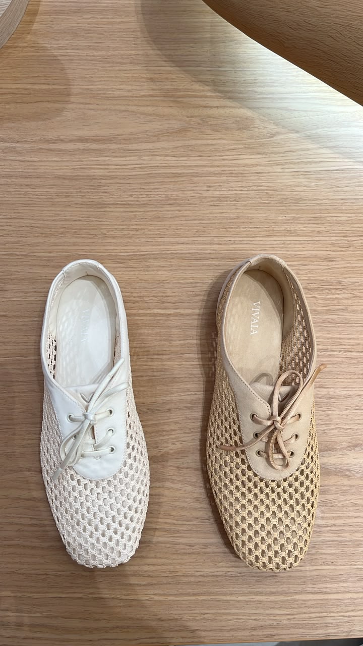 Vivaia Mesh Knit Oxford / Lace-Up Loafers
