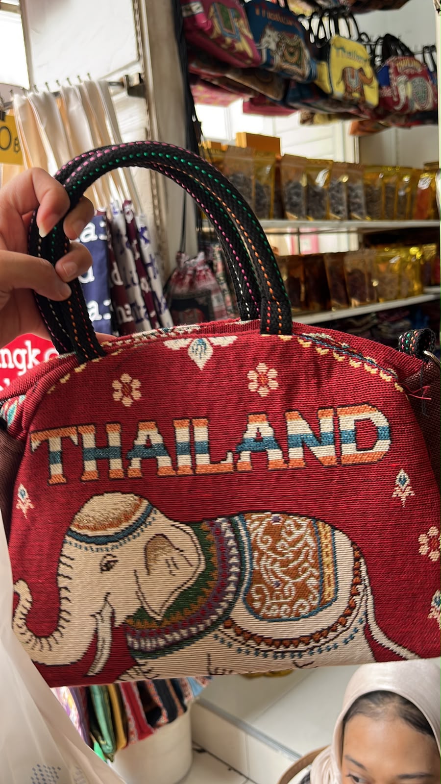 Thailand Elephant Woven Handbag / Tas Suvenir Gajah Thailand