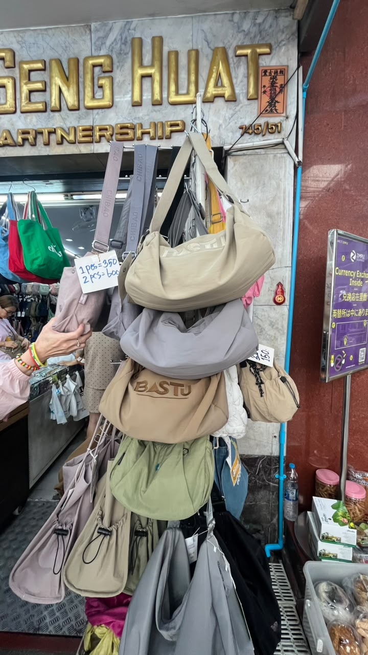 Bastu Nylon Crescent Shoulder Bag Bangkok