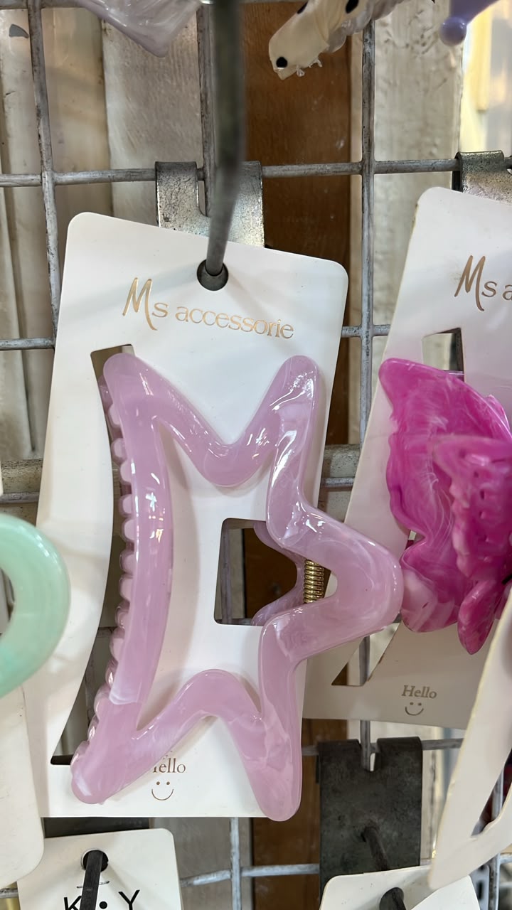 Ms Accessorie Star Acrylic Hair Claw / Jepit Rambut Badai Bintang