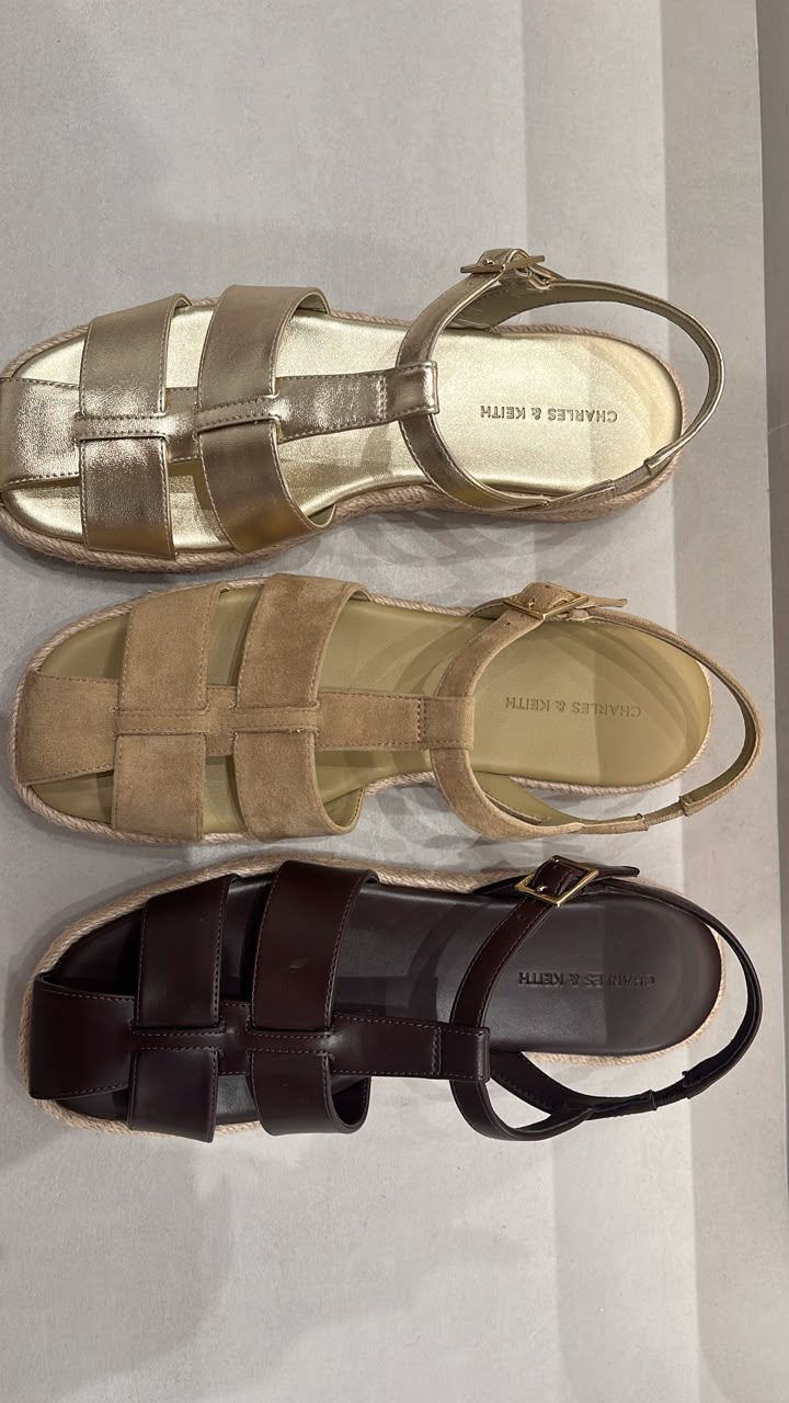 Charles & Keith Strappy Espadrille Sandals